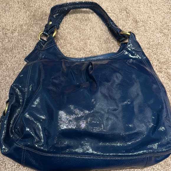 Coach Blue Hobo Bag with Ruched Detailing - Picture 3 of 6